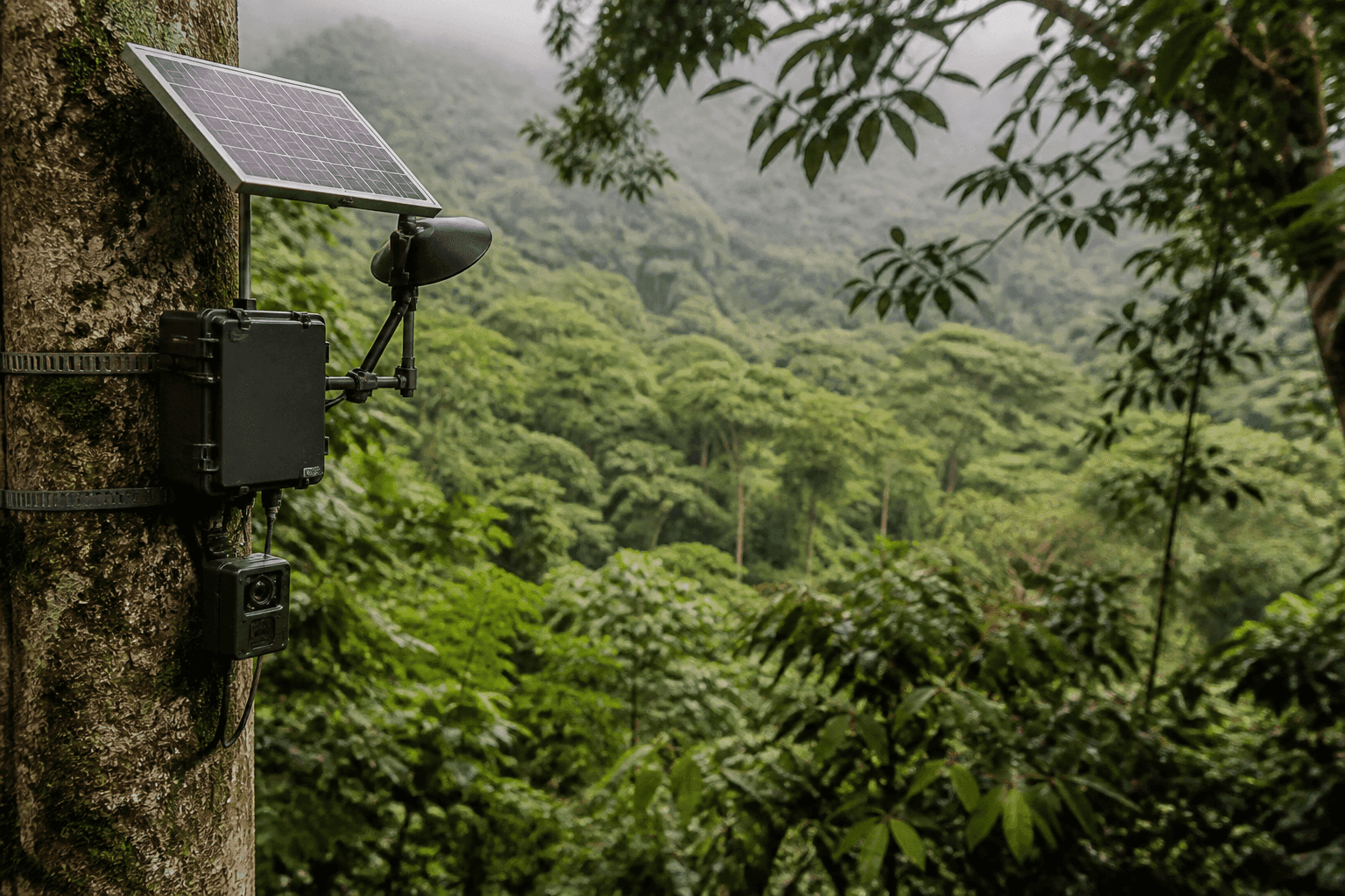 Un nodo solar de código abierto ya vigila fauna en el Magdalena Medio y la Amazonía colombiana sin que nadie tenga que visitarlo