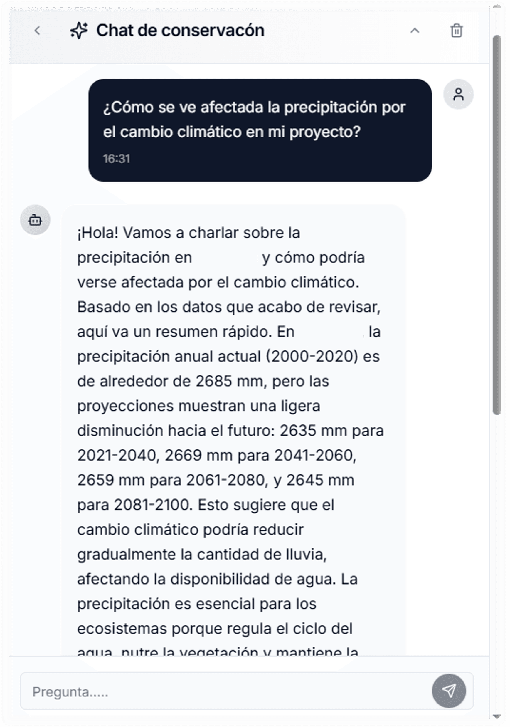Chat de conservación