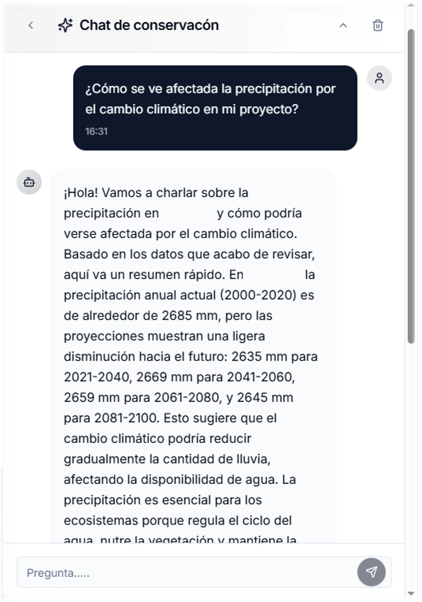 Chat de conservación