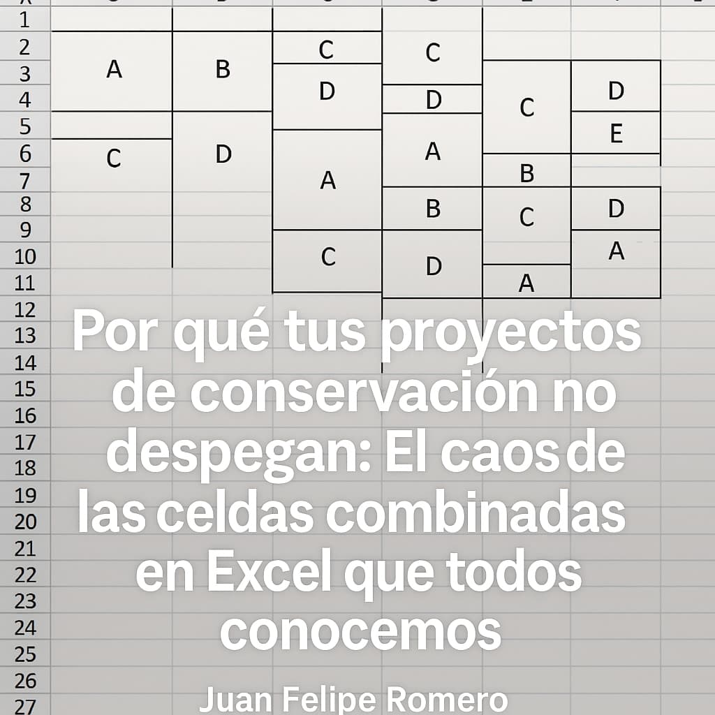 Por qué tus proyectos de conservación no despegan: El caos de las celdas combinadas en Excel que todos conocemos