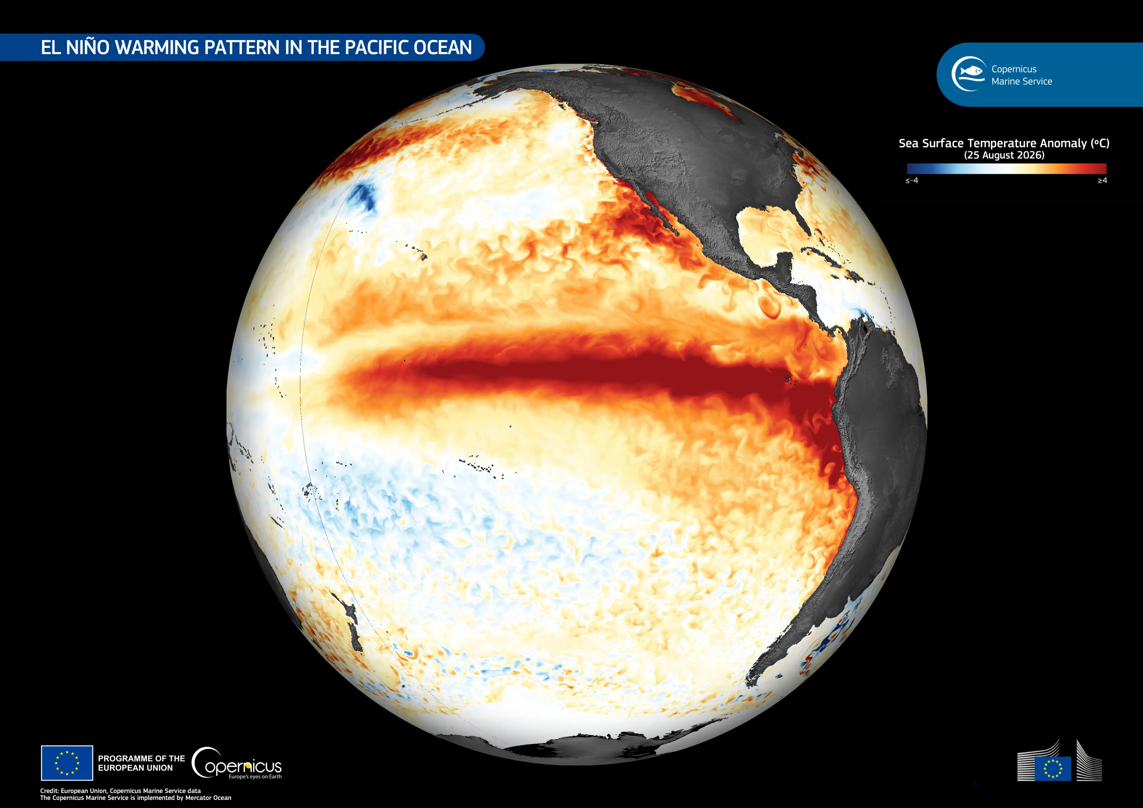 El Niño que se fortalece ahora mismo podría superar a los más fuertes registrados desde 1950, según NOAA y la OMM